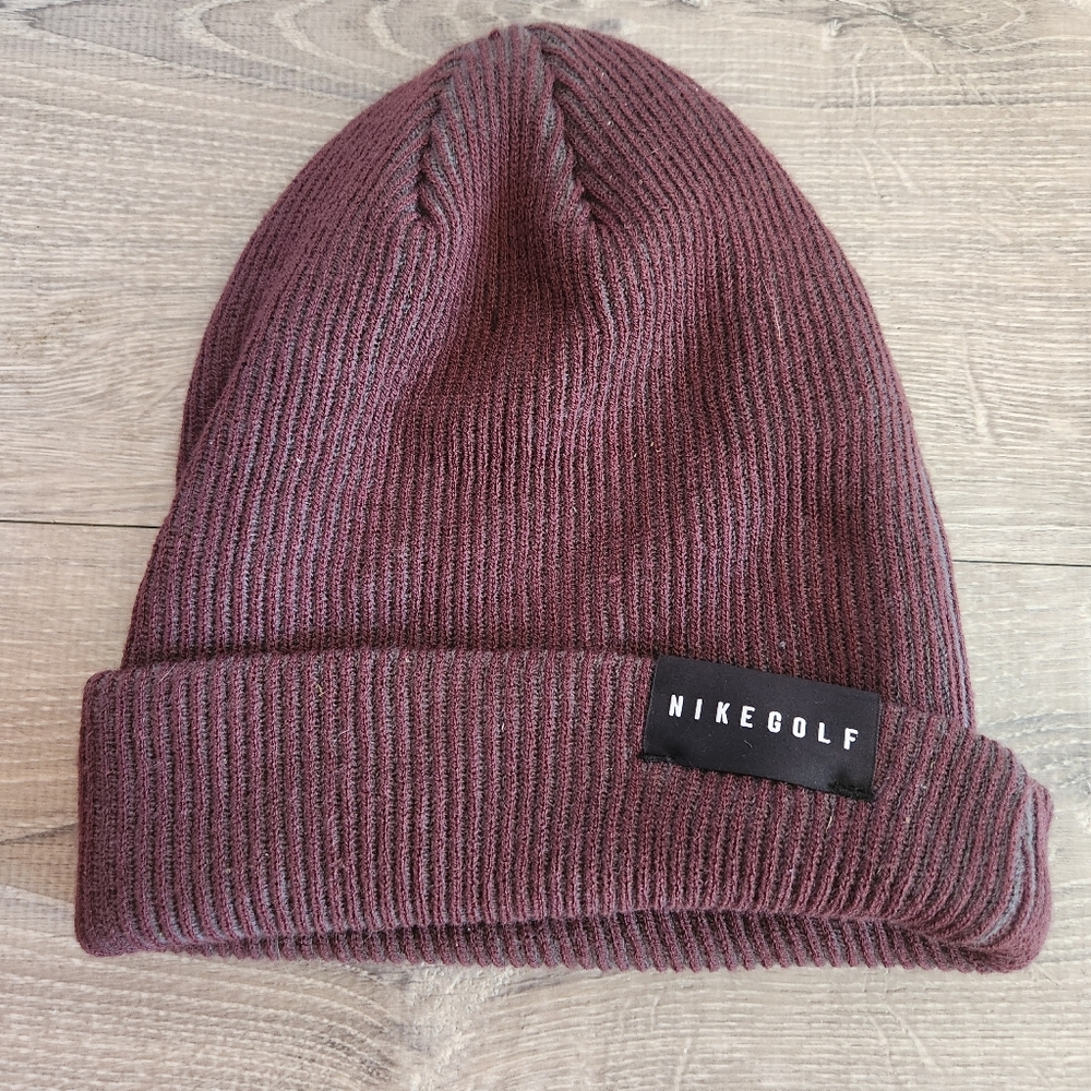 Nike Golf‎ Sportswear Adult Unisex Maroon Cuffed Winter Snow Beanie 932479-652